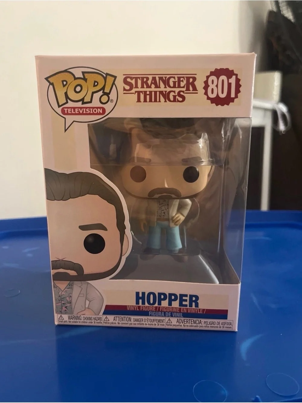 Funko Stranger Things Hopper Vinyl Figure - Tan Jacket, Blue Pants
